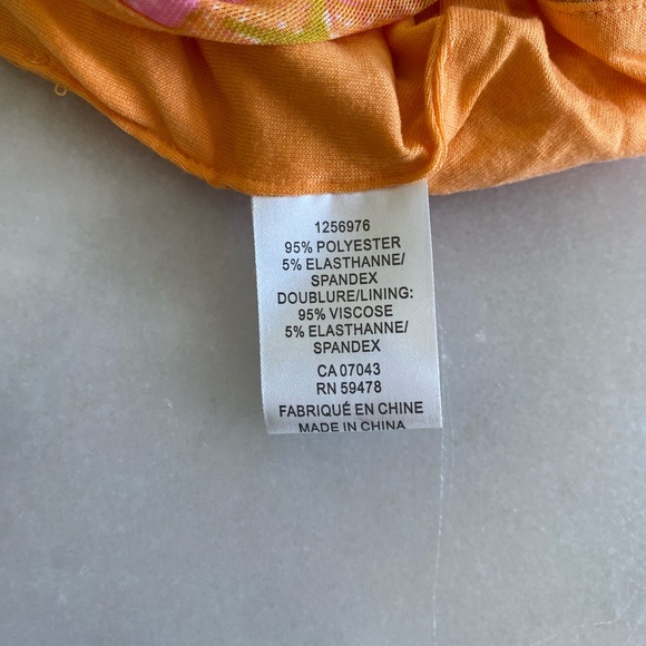 New! House of Harlow 1960 Orange Mesh one shoulder hippie print top size medium - Picture 4 of 5